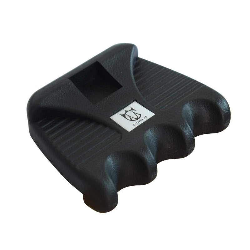 CROWN ME Cue Hoder, Cue Rest Cue Stick Holder, Portable Weighted Billiard Cue Rack with Chalk Holder, Pool Cue Holder, 3 Holes - Image 1
